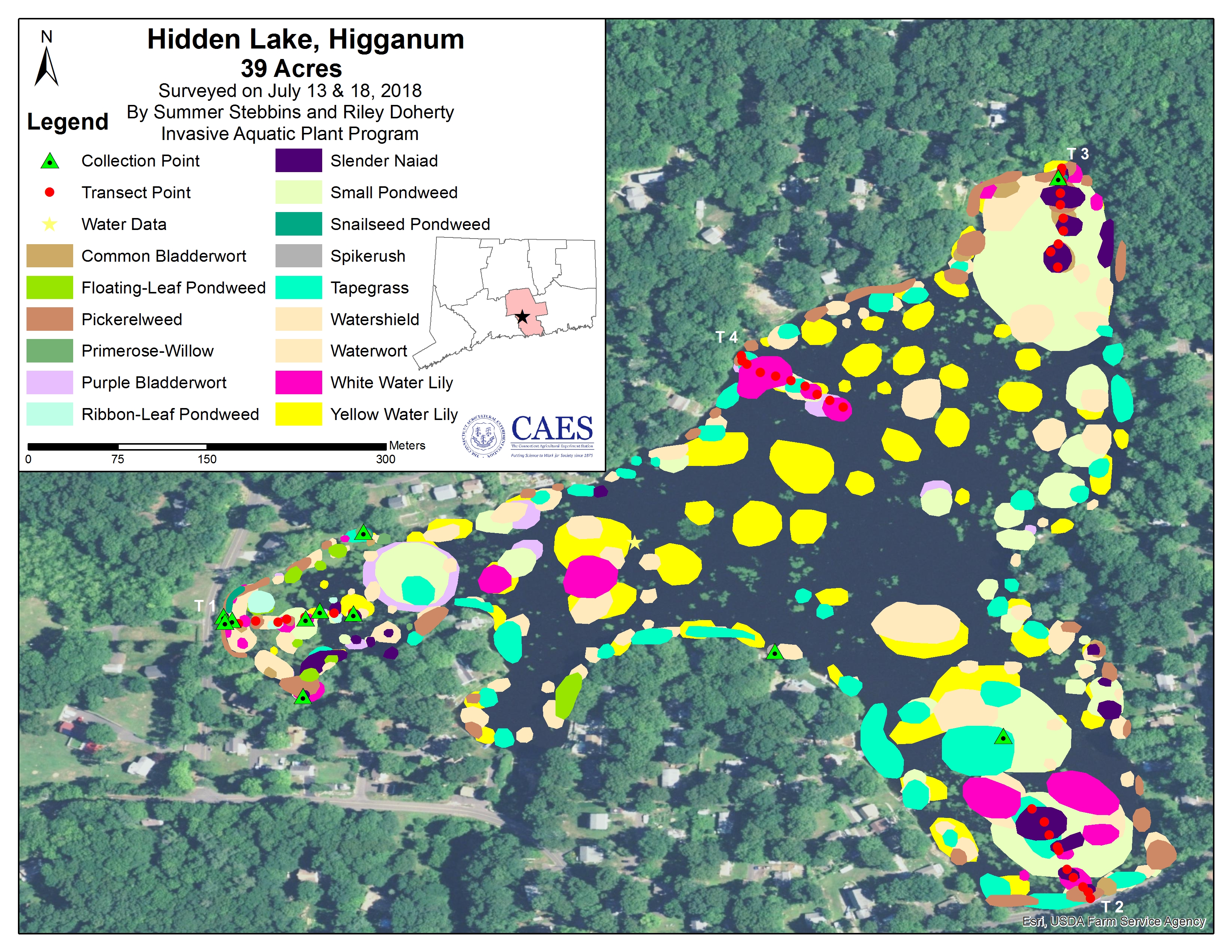 2018 Map of Hidden Lake, Higganum