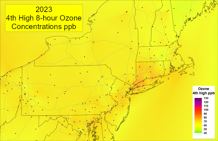 Latest Year Ozone 4th High
