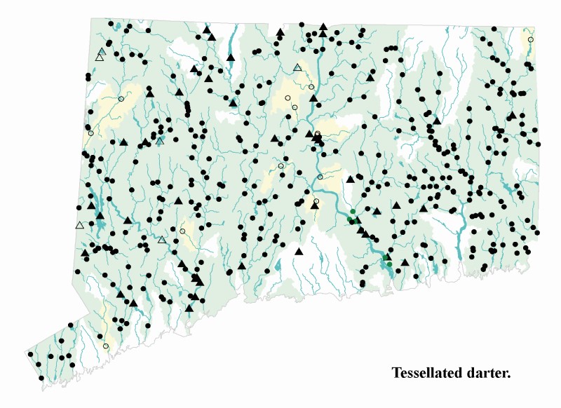 Tessellated darter distribution map.