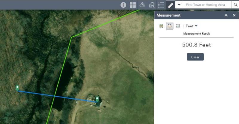View of in-app measurement tool