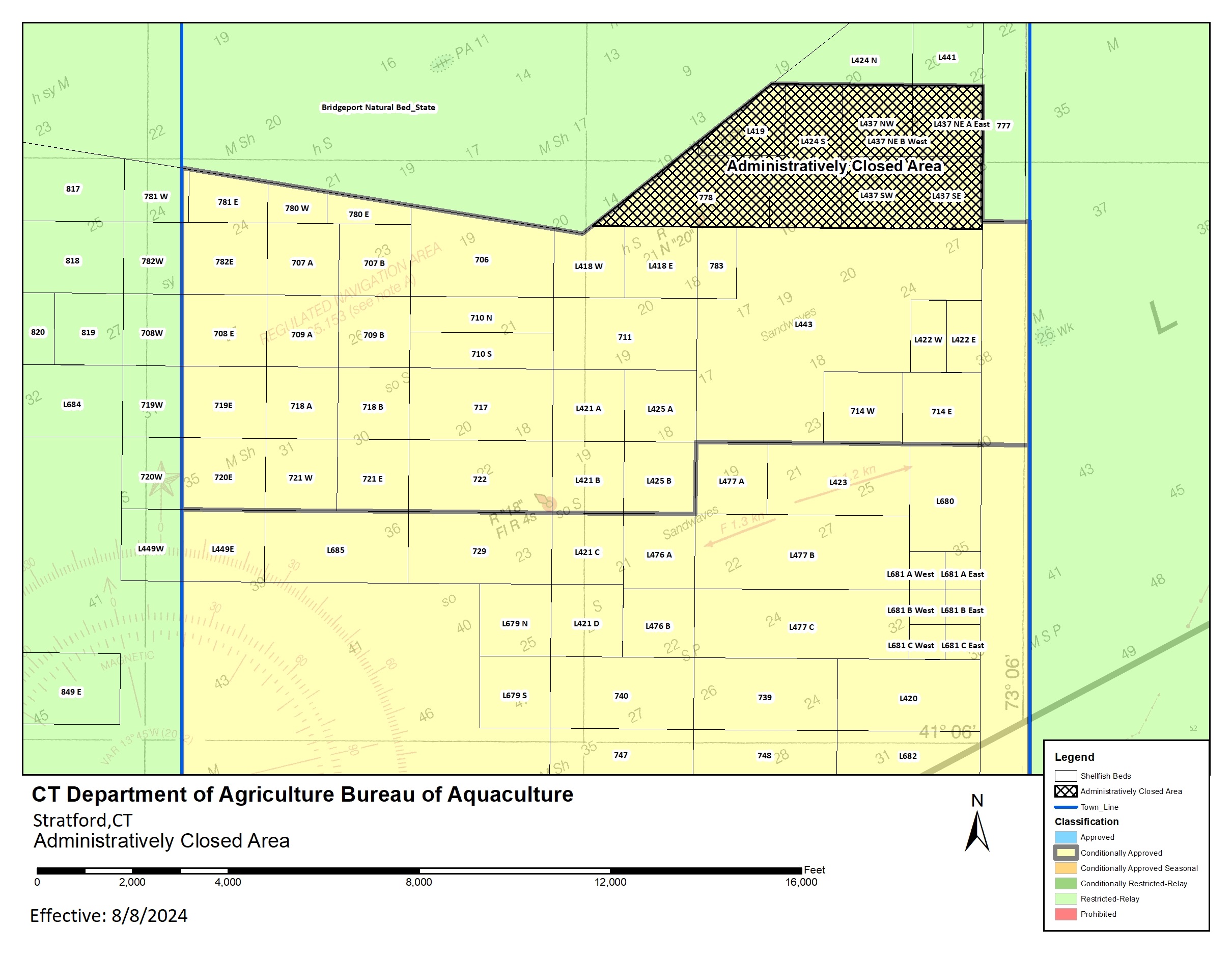 Stratford CT Shellfish Administrative Closure