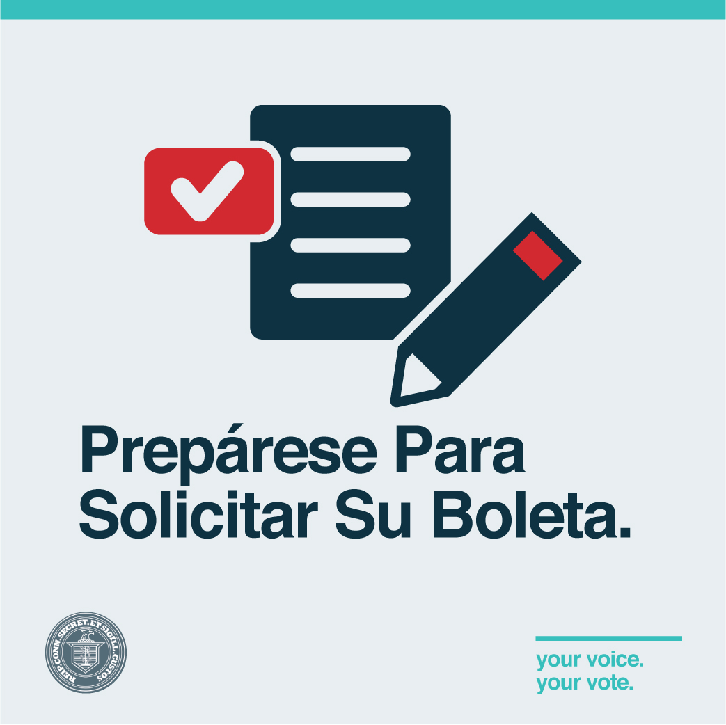 text Preparase para solicitar su boleta with image