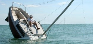 Sailboat sinking