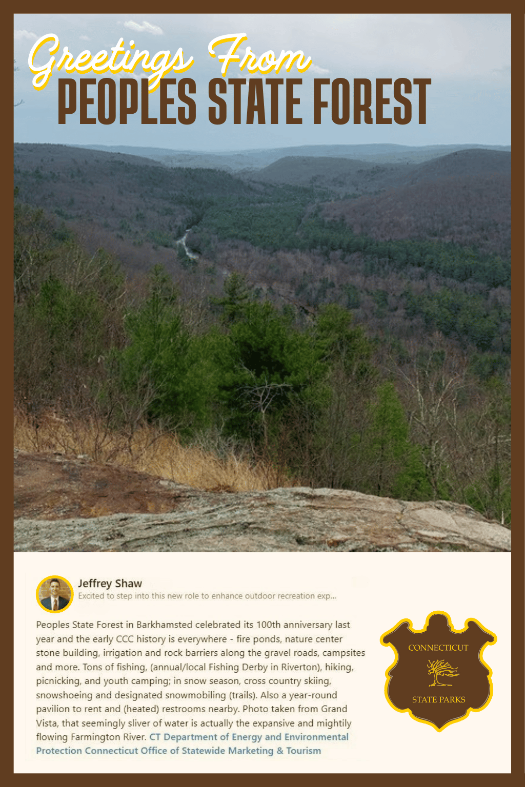 Postcard from People's State Forest