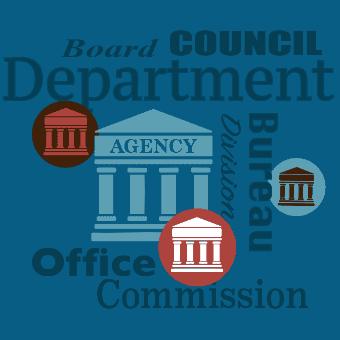 Drawing of agency building